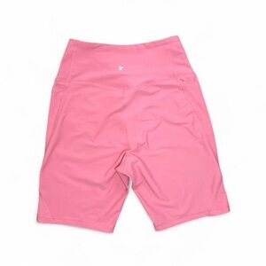 Old Navy Biker Shorts PowerSoft High-Rise 8" w/ Pockets Pink Womens Large